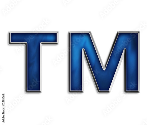 Trademark symbol in smokey blue & steel