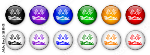 Bild auf Leinwand Boutons Formule 1 (x12 - multicolores)