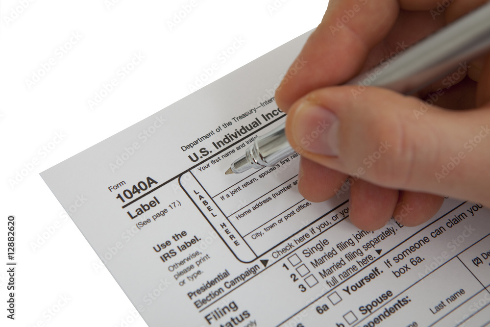 Obraz premium filling income tax