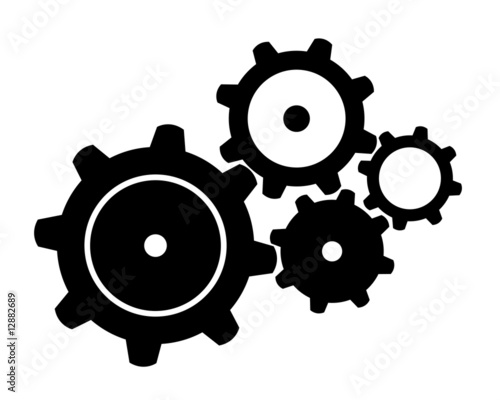 Four Black Gears