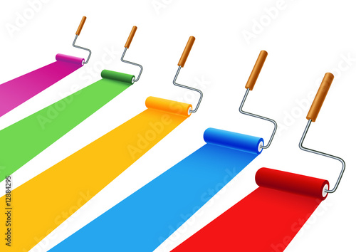 Colored painting rollers