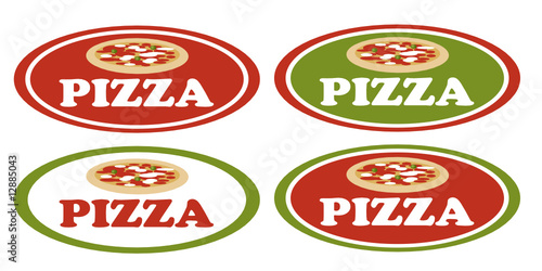 etichette ovali pizza