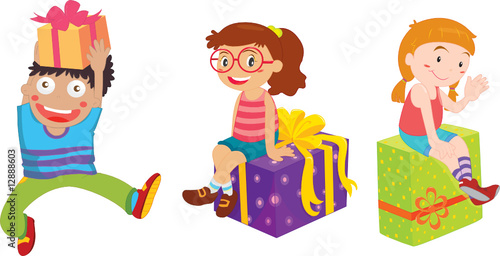 children and presents