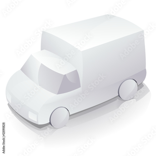 Camionnette blanche (reflet)