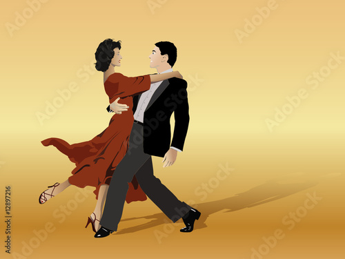 happy couple dancing