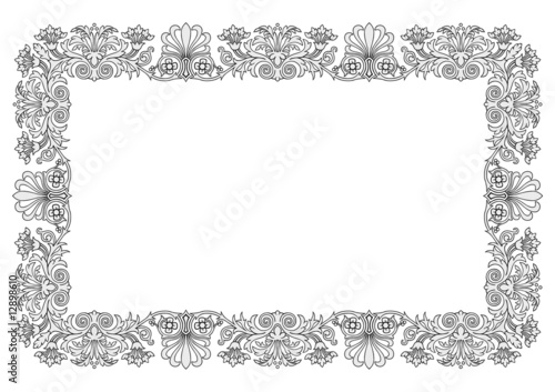 Floral frame vector