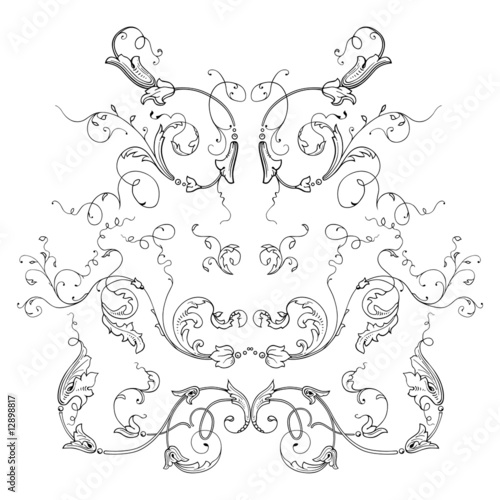 engraving ornament vector