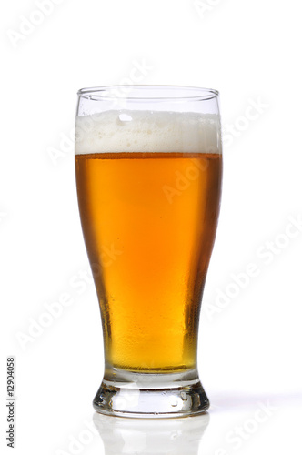 Beer on a glass