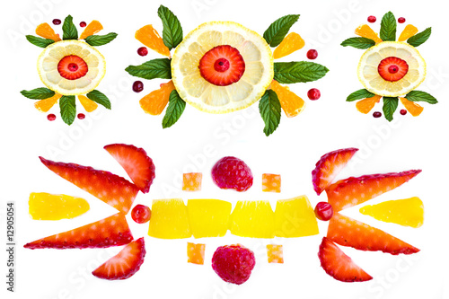 Fototapeta Naklejka Na Ścianę i Meble -  decorative elements from fruits
