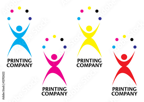 Printing Company Logo (4 Color Variations)