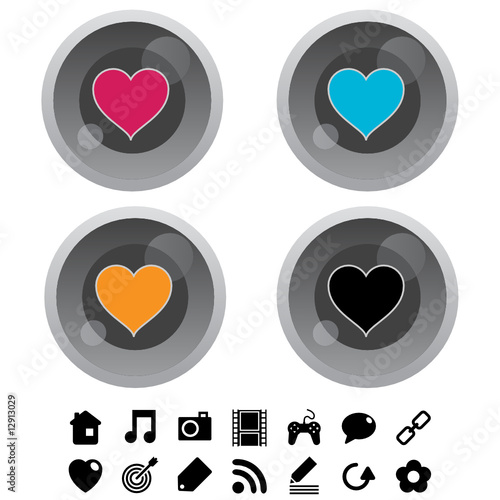 Wallpaper Mural glossy buttons with icons Torontodigital.ca