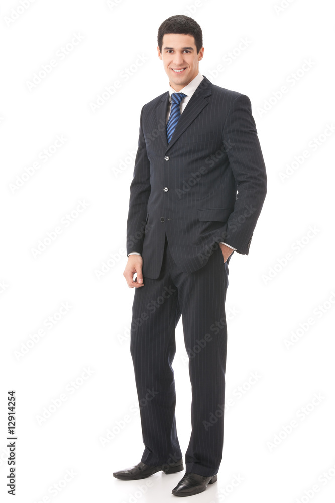 Full body portrait of businessman, isolated on white Full body portrait of businessman, isolated on white