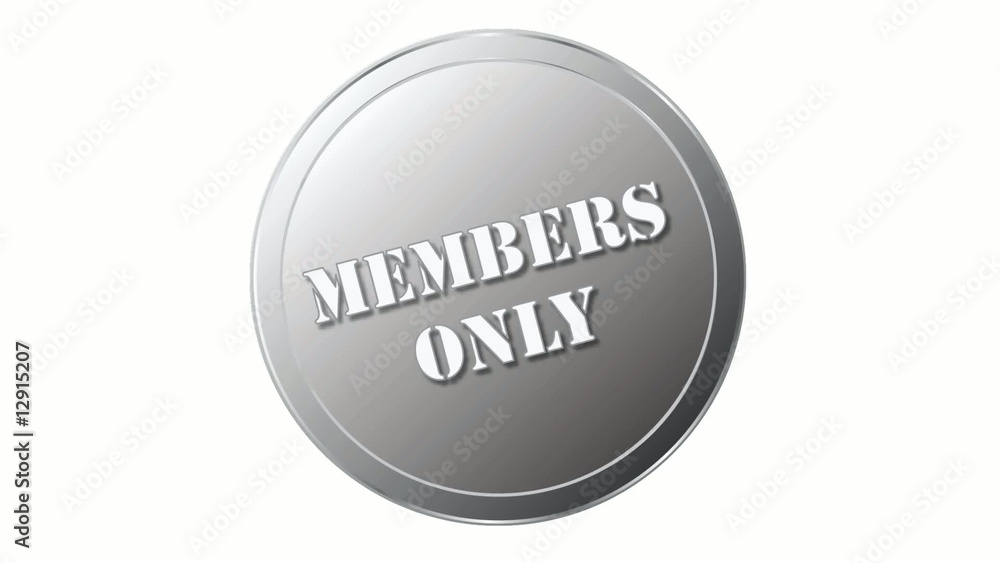 Siegel oder Stempel mit Members only