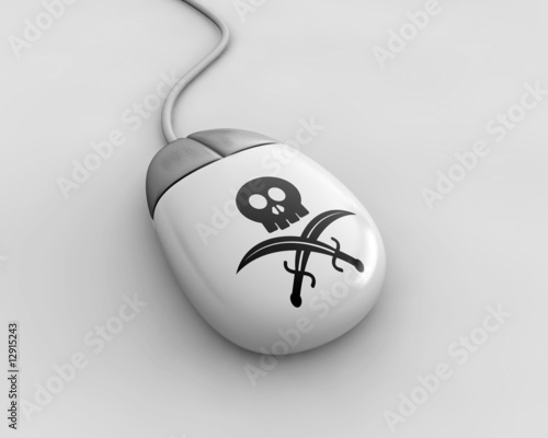 фотографія Mouse with black flag