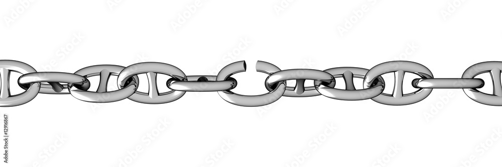 Breaking chain. Breaking chain.