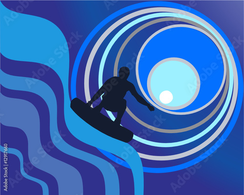 wellen mit wakeboarder