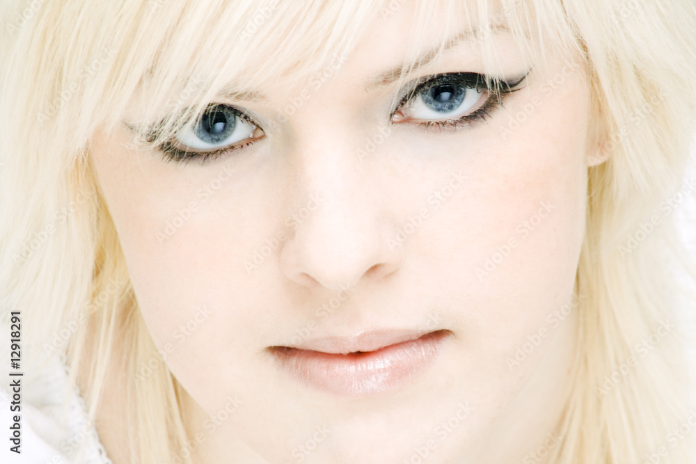 Portrait of the blonde looking directly on you Portrait of the blonde looking directly on you