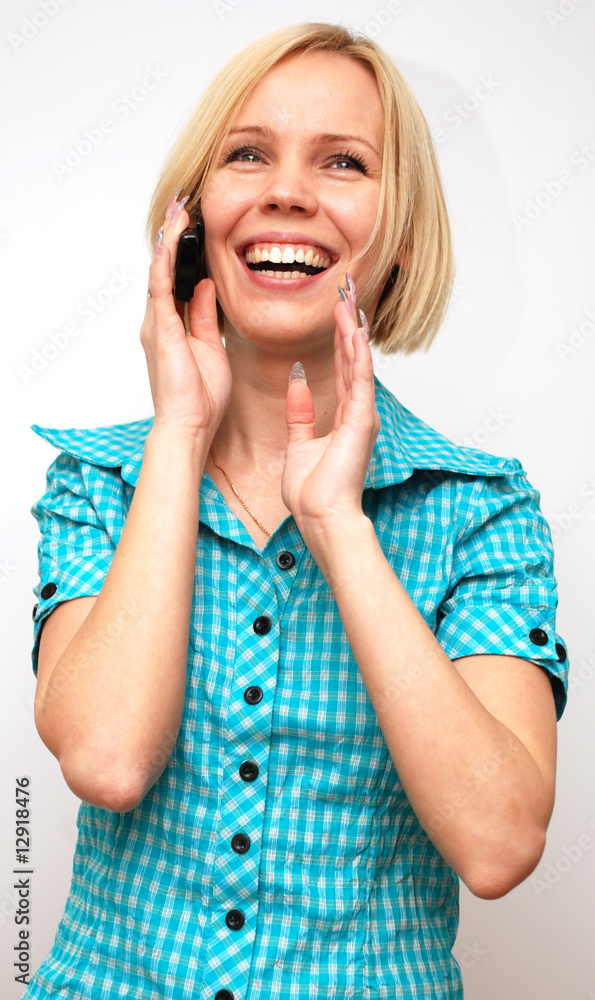 Fototapeta premium conversation on a mobile phone