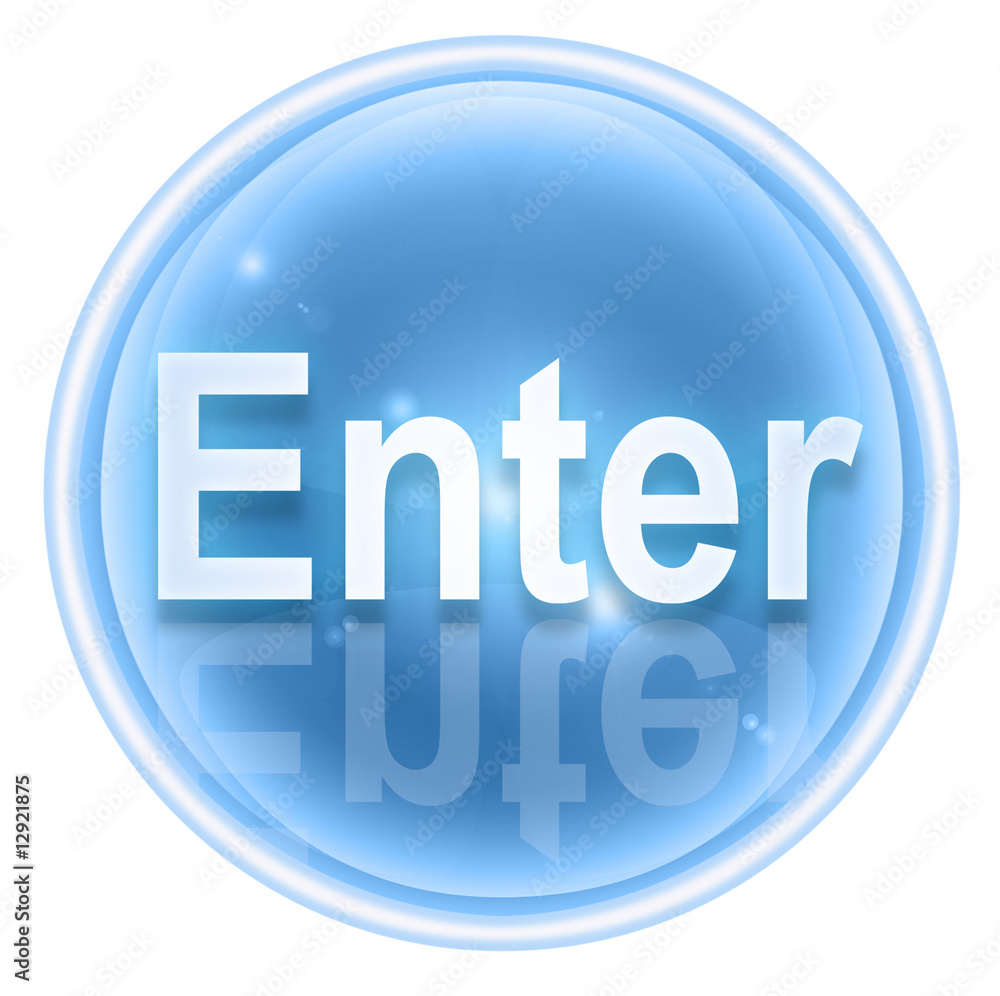 Enter icon ice, isolated on white background Enter icon ice, isolated on white background