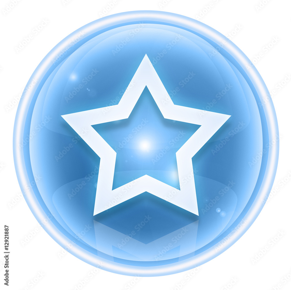 star icon ice, isolated on white background. star icon ice, isolated on white background.