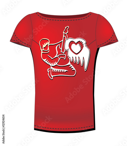 Vector T-shirt design template with musician