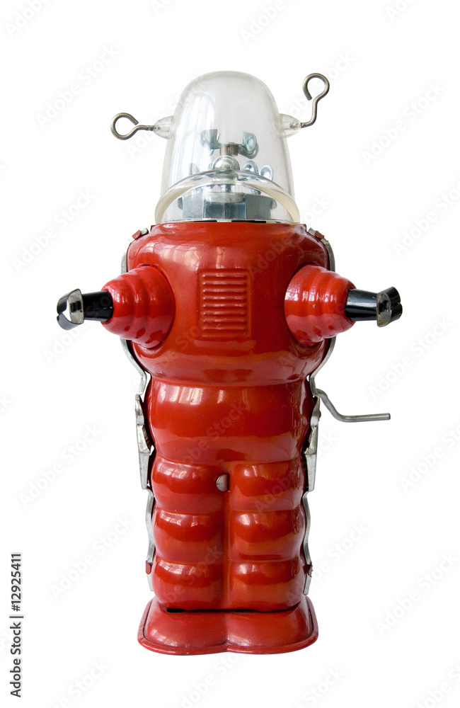 Old red metal robot Old red metal robot