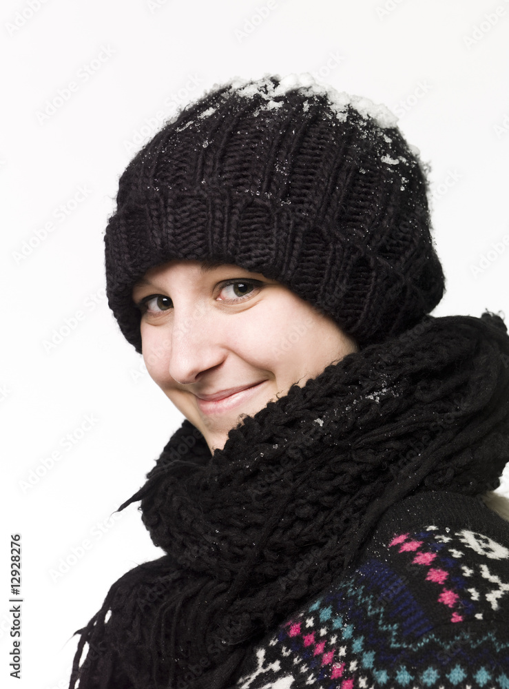 Girl with winter clothes Girl with winter clothes