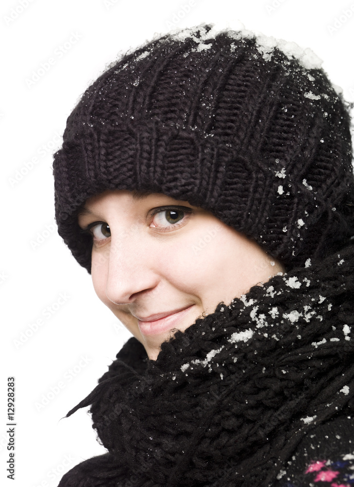 Girl with winter clothes Girl with winter clothes
