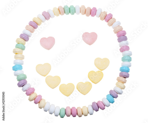 Candy necklace happy face