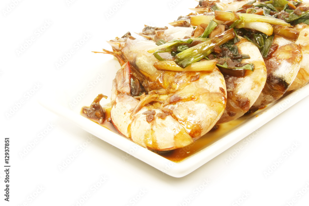 Asian Soy Sauce Cooked Prawns