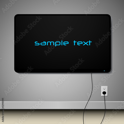 vector text panel on the wall