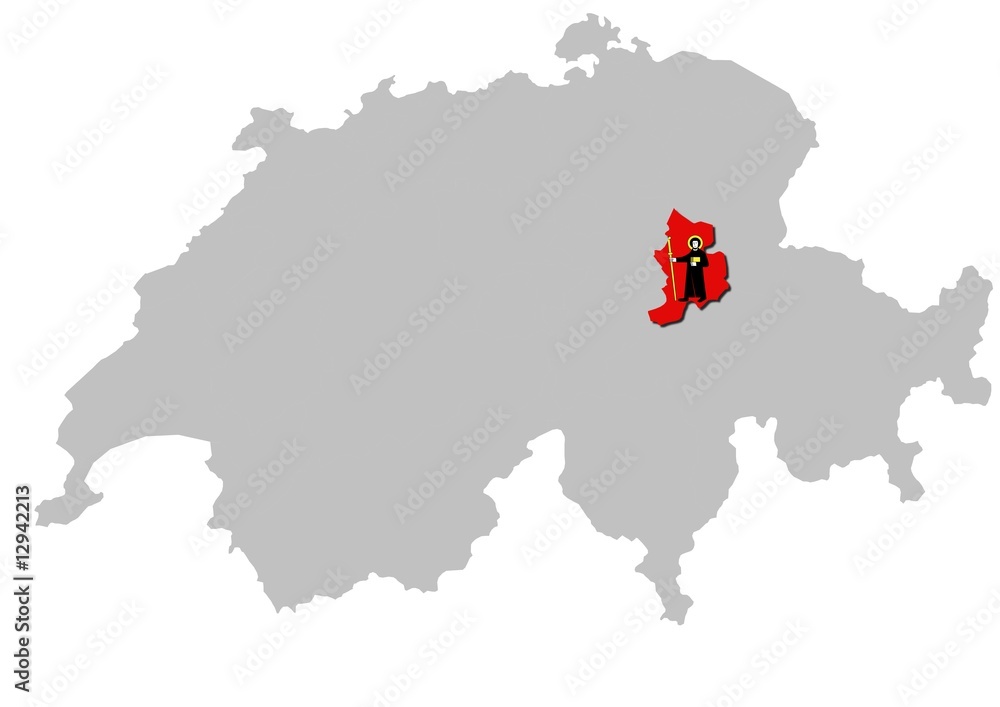 Kanton Glarus auf Schweiz