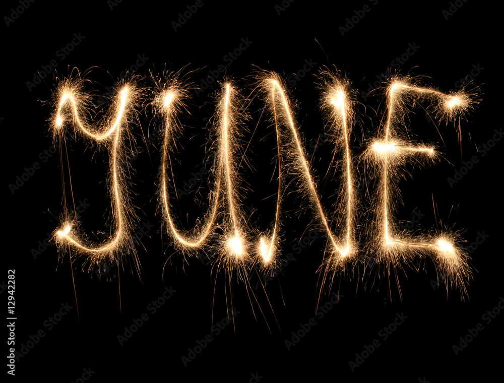 Month june sparkler. Month june sparkler.