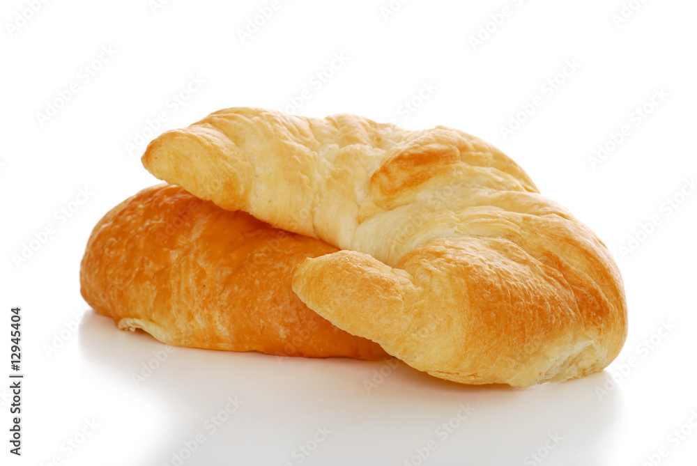 2 crescents rolls isolated with shallow DOF 2 crescents rolls isolated with shallow DOF