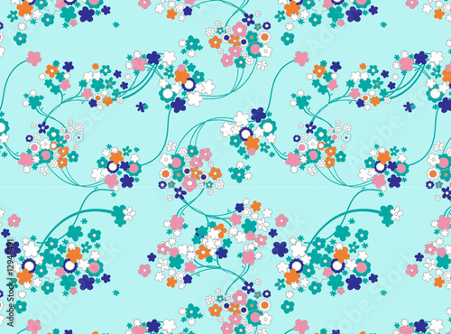 Ditsy floral seamless wallpaper