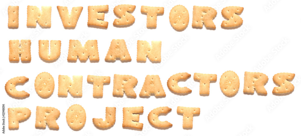 The words: investors, human, contractors, project The words: investors, human, contractors, project
