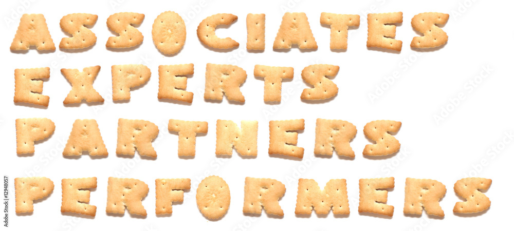 The words: associates, experts, partners, performers The words: associates, experts, partners, performers