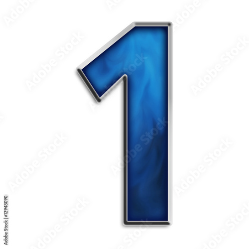 Number 1 in smokey blue & steel