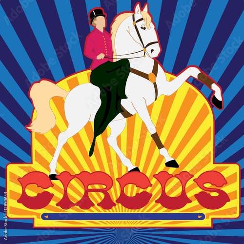 Vector illustration of the poster of circus in old style