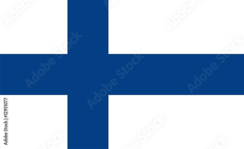 Photo Finland national flag. Illustration on white background