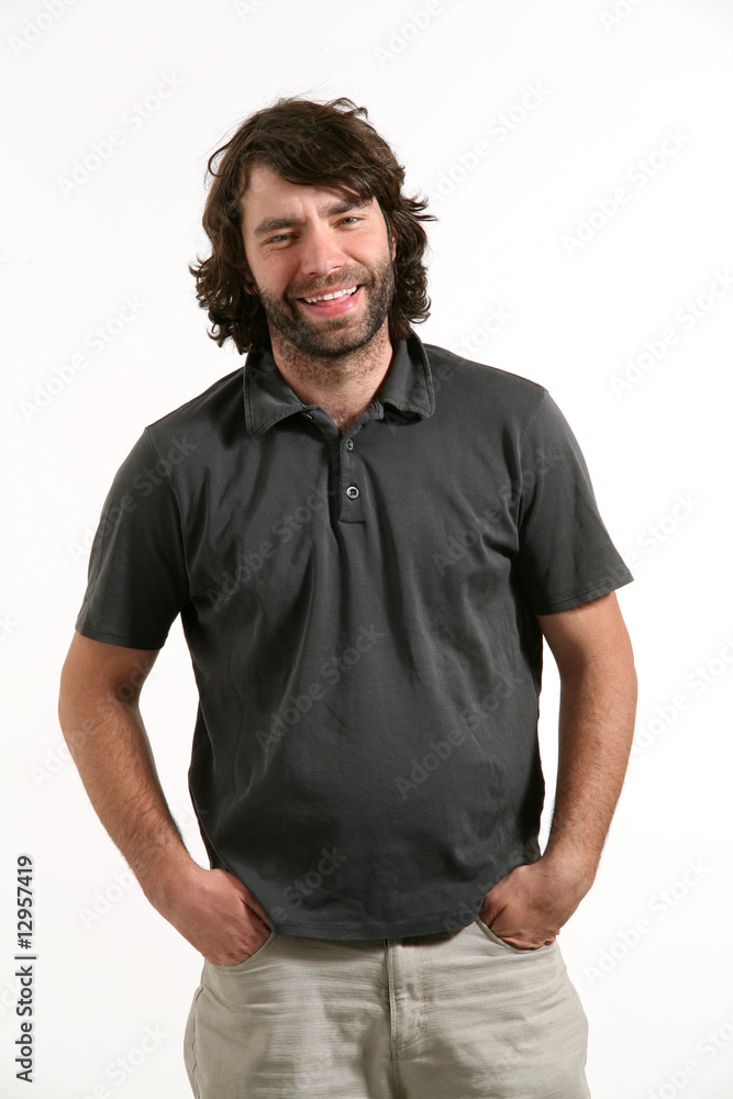 Fototapeta premium man in studio, smile