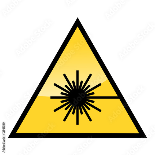 caution laser beam warning sign