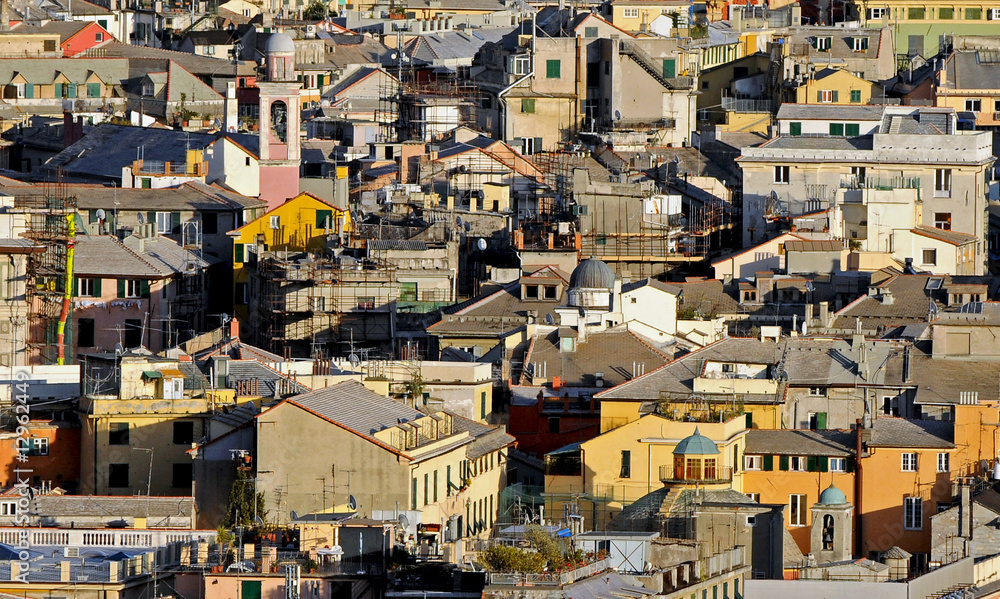 Tetti del centro storico di Genova