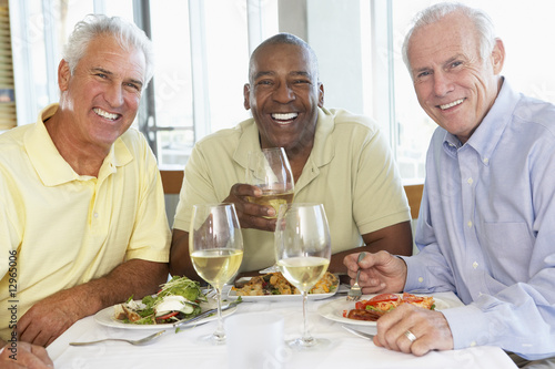 Friends Having Lunch Together At A Restaurant