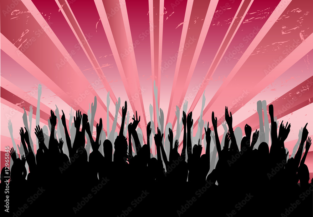 Cheering Audience Bitmap Background