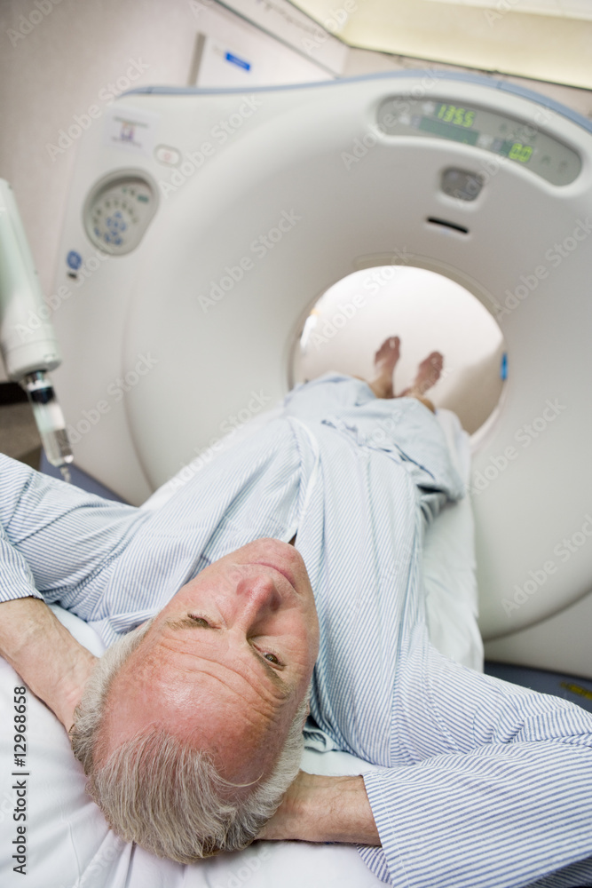 Patient About To Have A Computerized Axial Tomography (CAT) Scan Patient About To Have A Computerized Axial Tomography (CAT) Scan