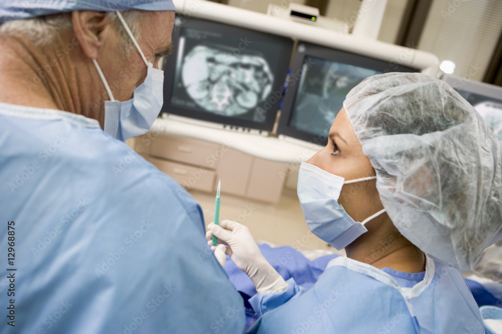 Obraz premium Surgeons During An Operation