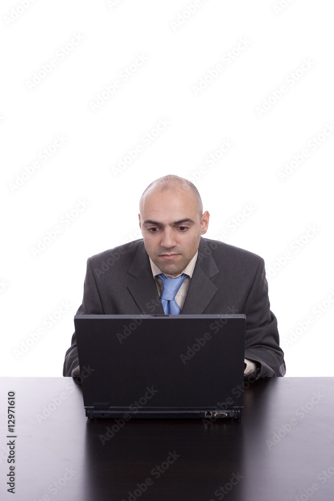 Business man working with laptop Business man working with laptop