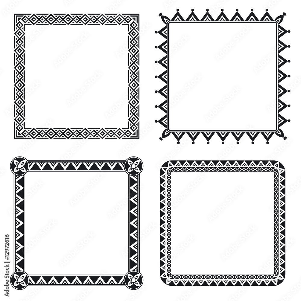 Geometric ornamental frames Geometric ornamental frames