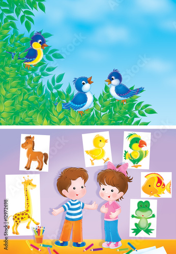Birds and children